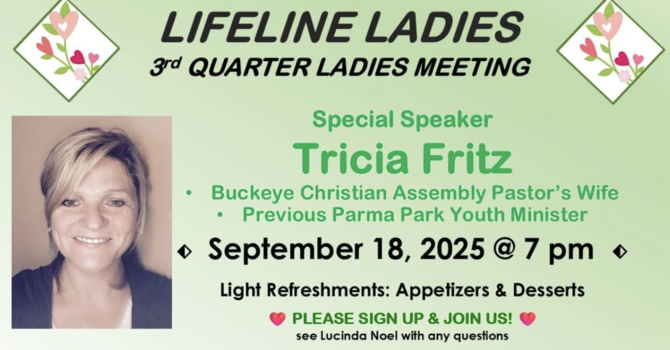 LIFELINE Ladies September Meeting
