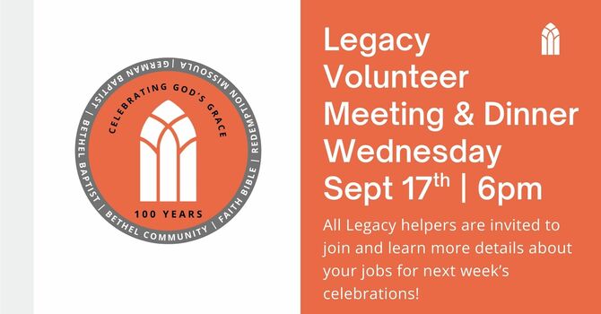 Legacy Volunteer Dinner