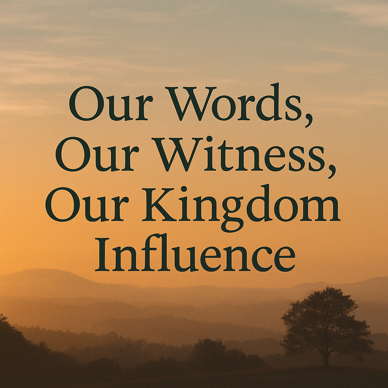 Our Words, Our Witness, Our Kingdom Influence