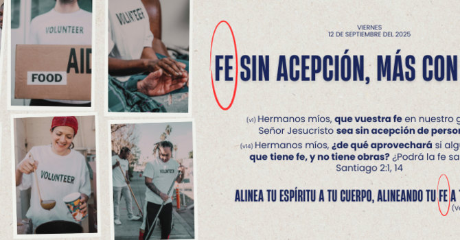 Fe sin acepción, más con obras. image