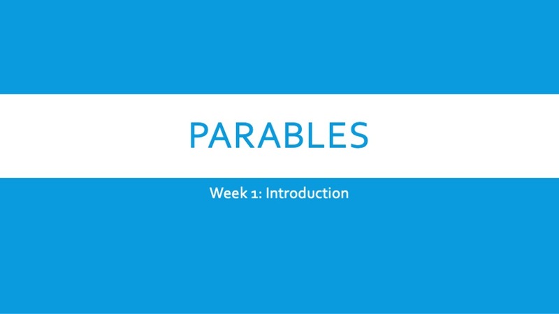 An Introduction to the Parables
