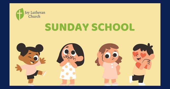 Sunday School is Back on Sundays at 9:15a.
