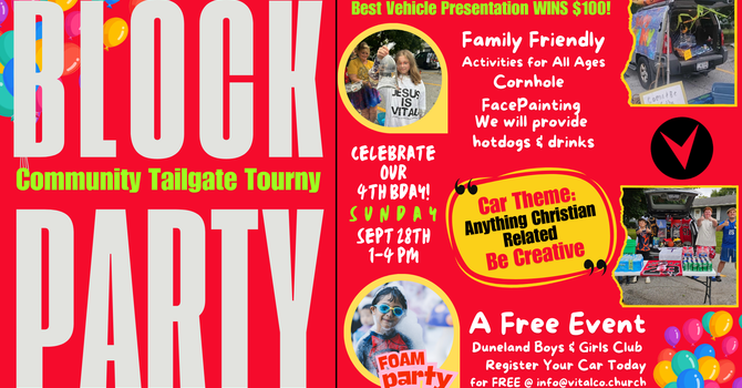 Tailgate Tourny Block Party with a Foam party