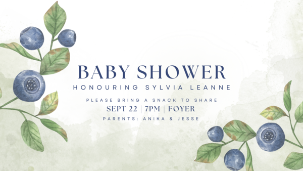 Baby Shower tomorrow at 7pm