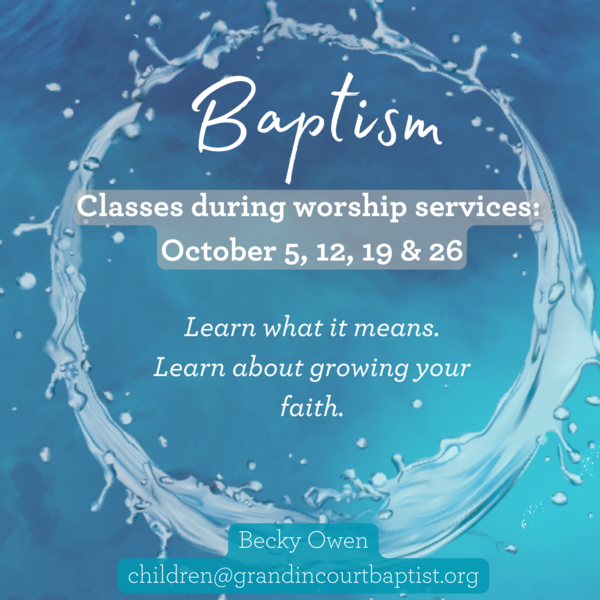Baptism Classes