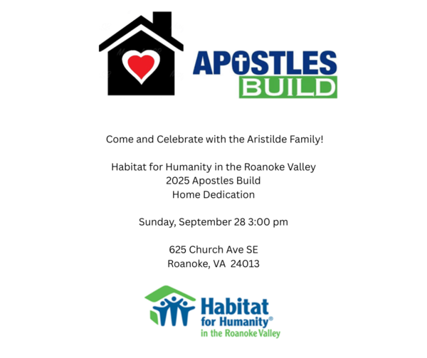 2025 Apostles Build Home Dedication