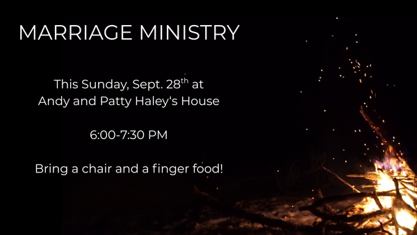 Marriage Ministry - THIS SUNDAY