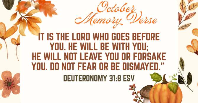 October Memory Verse image