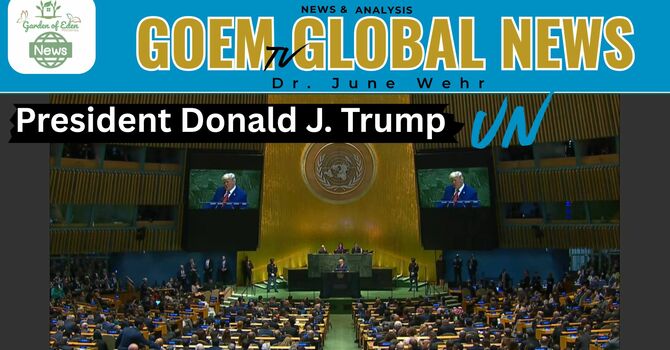 President Trump at the United Nations image