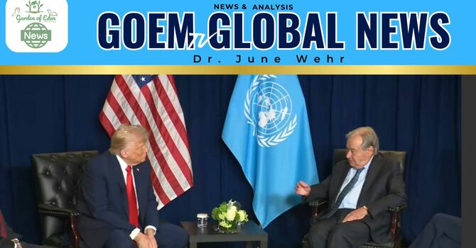 President Trump Participates in a Bilateral Meeting with the Secretary-General of the United Nations image