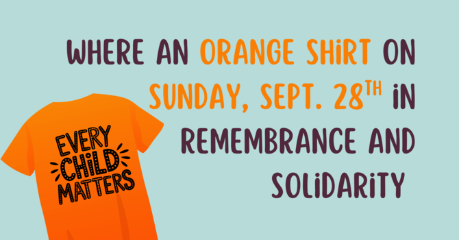 Wear Orange Sunday, September 28
