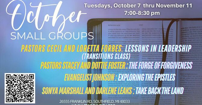 October Small Group Sessions