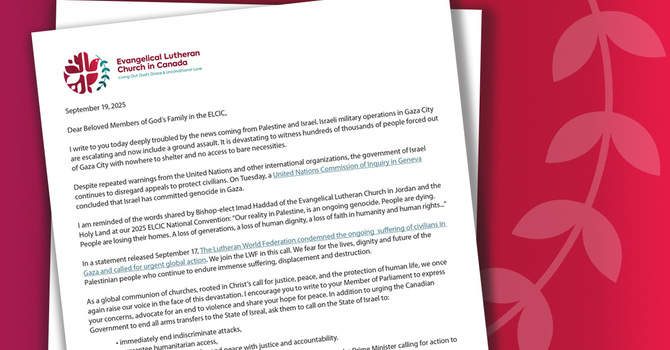 Pastoral Letter on the Escalating Situation in the Holy Land image