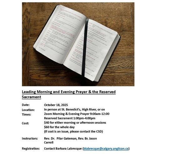 Leading Morning & Evening Prayer & the Reserved Sacrament