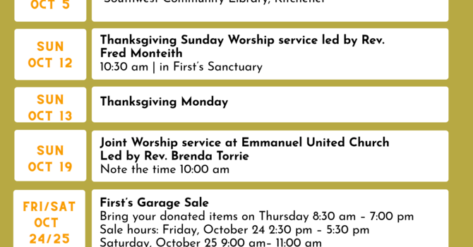 [ Upcoming] Events in October 2025 image