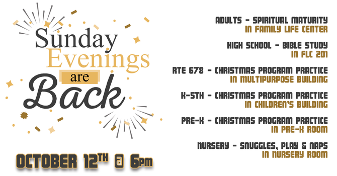 Sunday night services