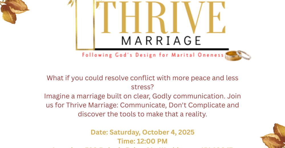 Thrive Marriage: Communicate, Don't Complicate. 