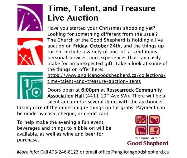 Time, Talent and Treasure Live Auction