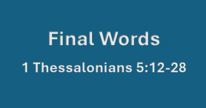Final Words