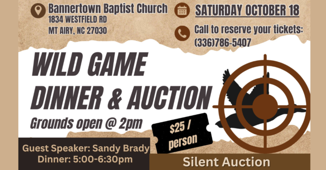 Wild Game Dinner & Auction