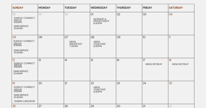 October 2025 Calender image