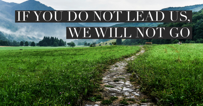 If You do not Lead Us, We will not Go