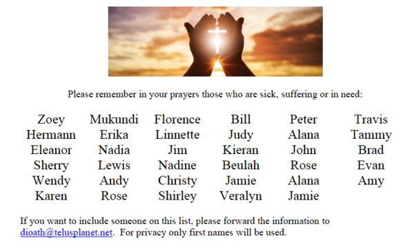 Diocesan Prayers