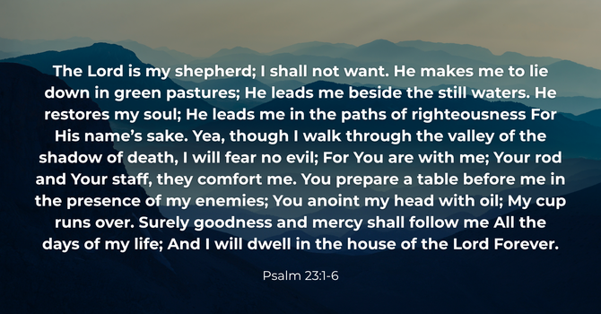 Psalm 23:1-6 image