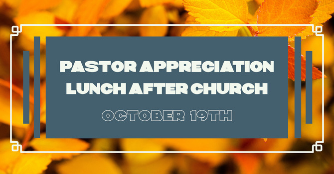 Pastor Appreciation Lunch