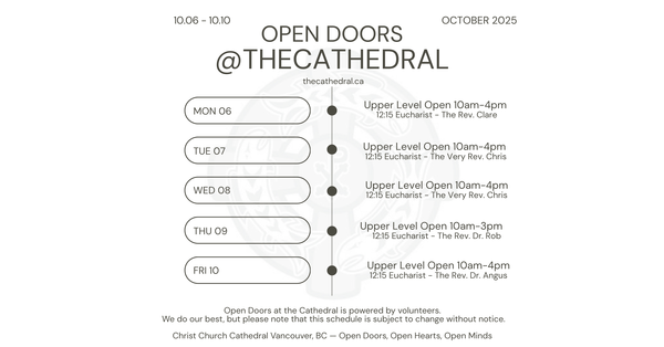 Upcoming Weekday Eucharist Schedule