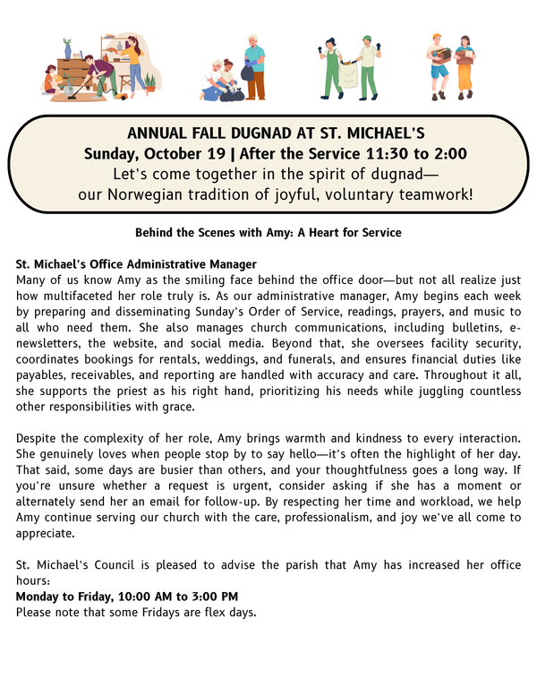 St Mike's Announcements