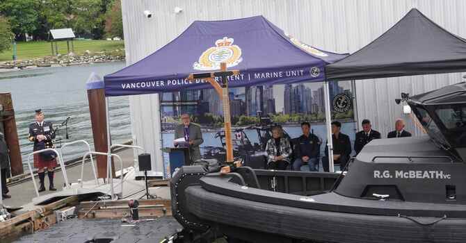 Archbishop Blesses New VPD Boat  image