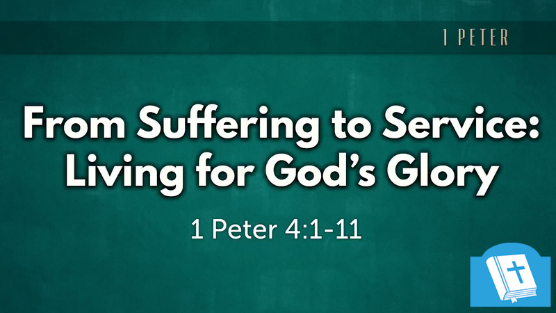 From Suffering to Service Living for God's Glory