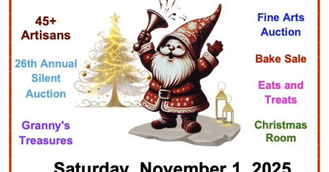 Arts & Crafts Sale, Saturday November 1, 9am-2pm.