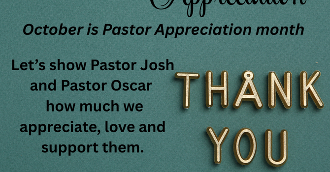Pastor Appreciation Month