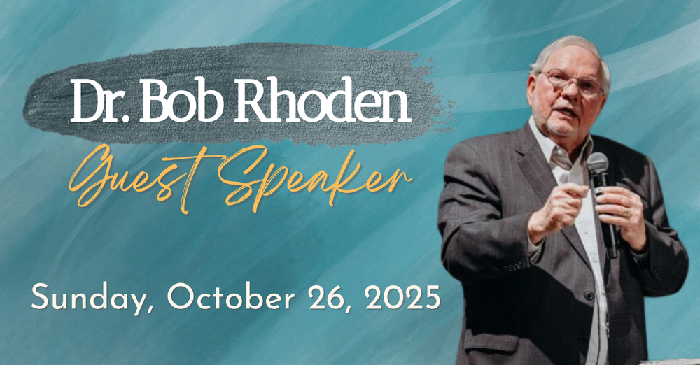 Guest Speaker, Dr. Bob Rhoden