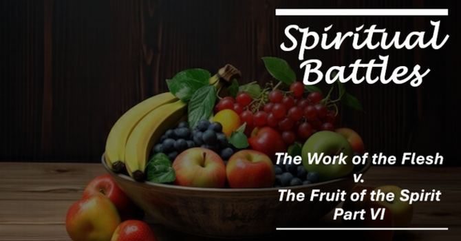 The Work of the Flesh v. The Fruit of the Spirit Part VI