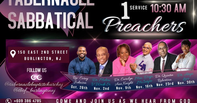 Sabbatical Preaching Schedule