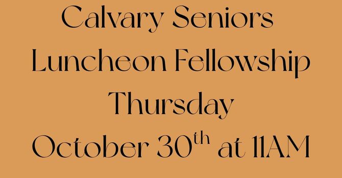 Senior Fall Luncheon Fellowship