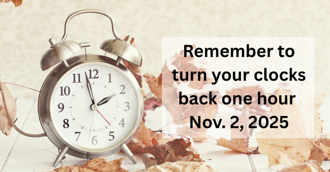 Nov. 2, 2025 - Daylight Savings Time Ends image