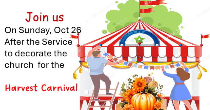 Decorating for Harvest Carnival