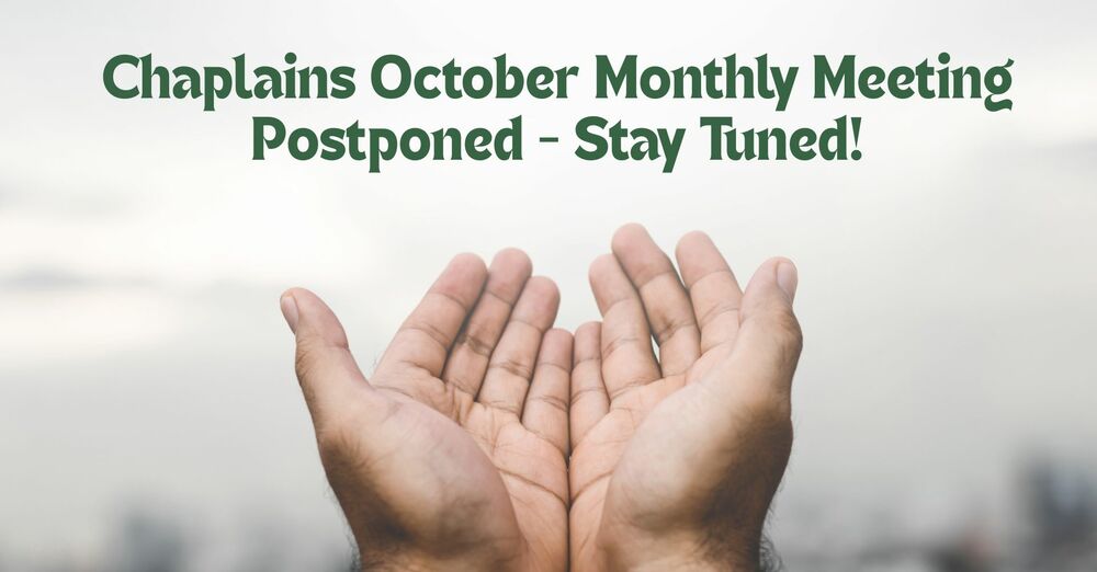 Cancelled Chaplain's Meeting