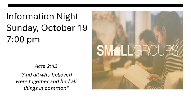 Information Night for Small Groups