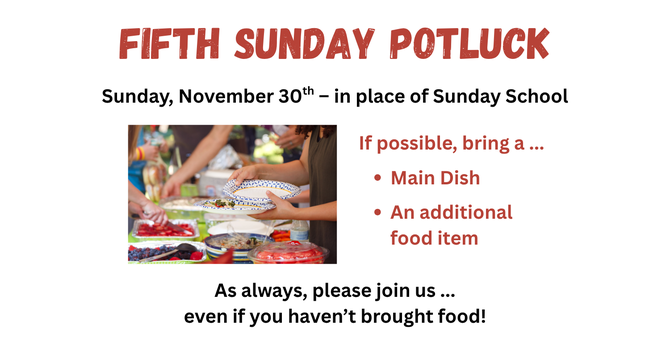 Fifth Sunday Potluck