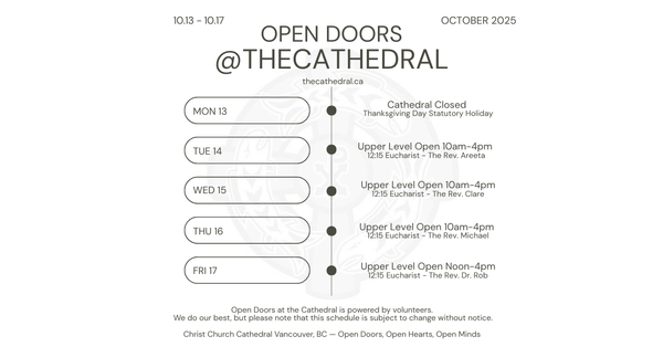 Upcoming Weekday Eucharist Schedule