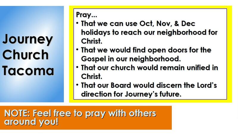 Communion Message and Prayer Time (October)