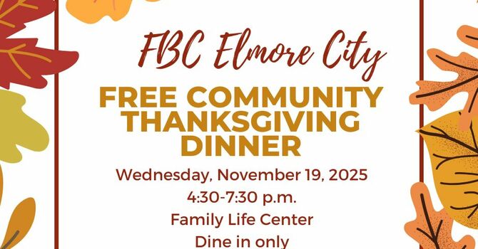 FREE Community Thanksgiving Dinner