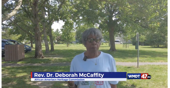 Pastor McCaffity interviewed on 47 ABC WMDT by Tiara Williams image