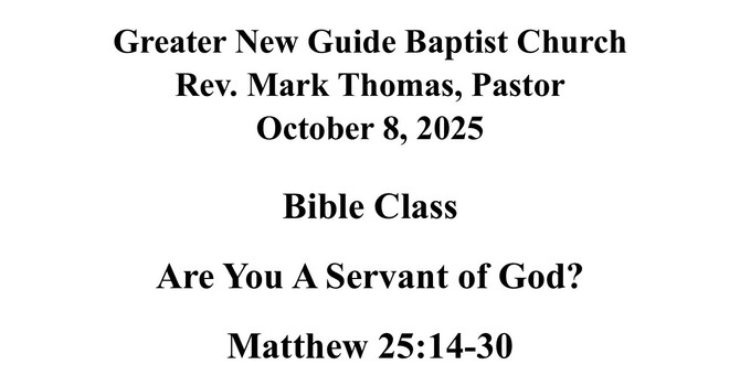 AUDIO ONLY Bible Class
