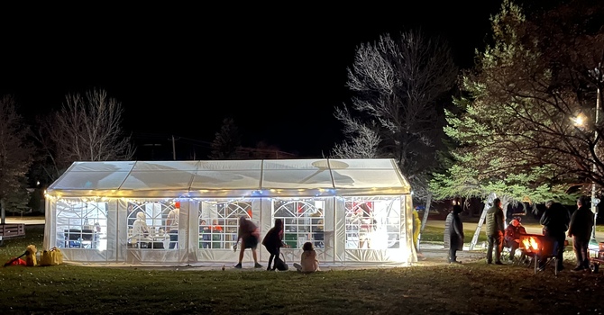 Light the Night Warm up tent image